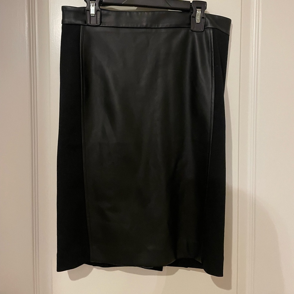 partly leather pencil skirt